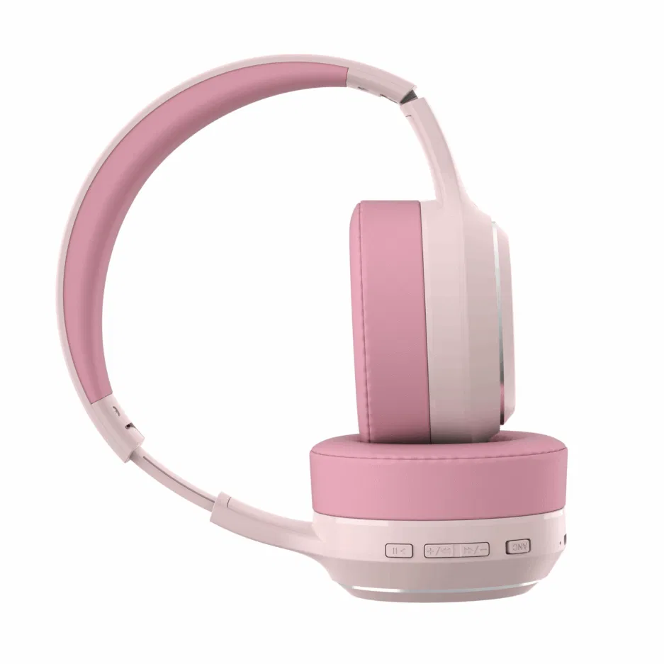Astrum Ease Drift Hybrid ANC BT6.0 Over‑Ear Headphone Pink