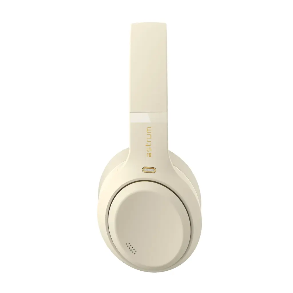 Astrum Ease Drift Hybrid ANC BT6.0 Over‑Ear Headphone Cream