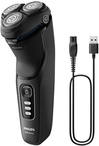 Philips S3000 Wet‑Dry Shaver 5D Flex USB‑C IPX7 24m