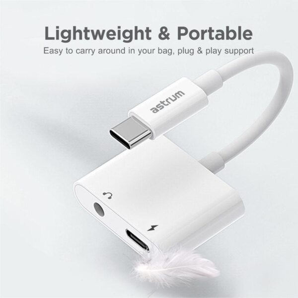 Astrum AS045 USB‑C to 3.5mm + USB‑C DAC Adapter