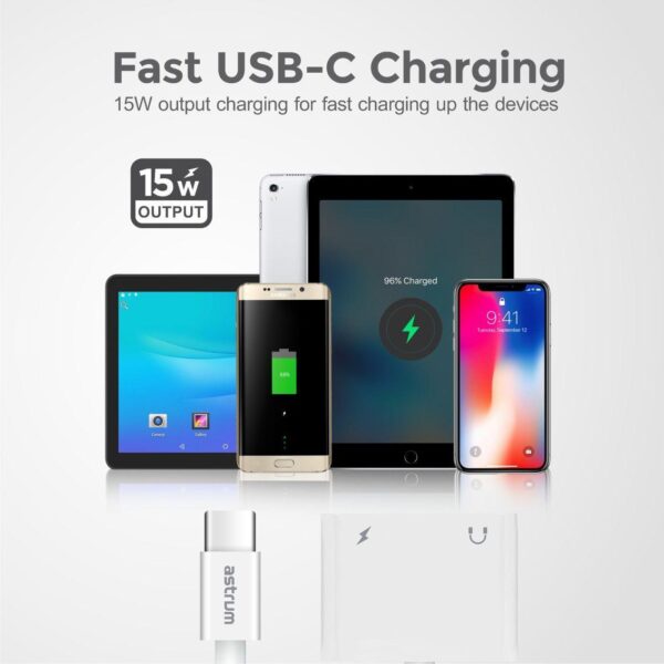 Astrum AS045 USB‑C to 3.5mm + USB‑C DAC Adapter