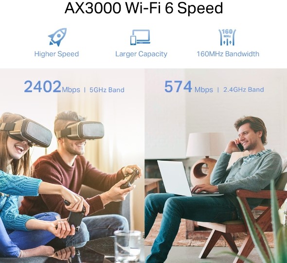 TP‑Link AX3000 Mesh WiFi 6 Extender