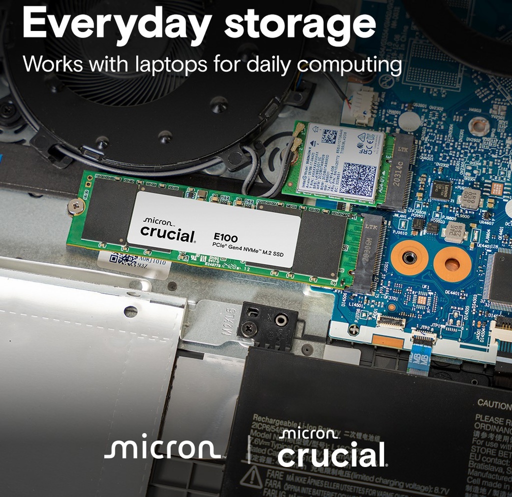 Crucial E100 1TB PCIe Gen4 NVMe SSD
