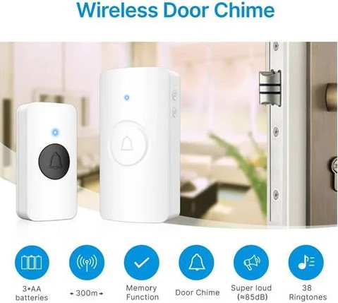 Digitech Wireless Doorbell 100m White