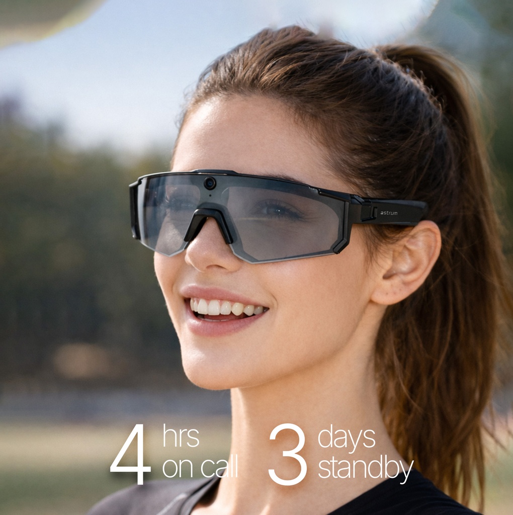 Astrum SG‑V06S AI Sport Smart Glasses White