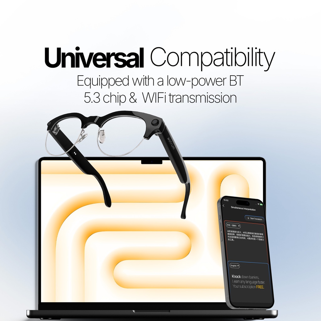 Astrum SG‑V03H AI Smart Glasses 32MP