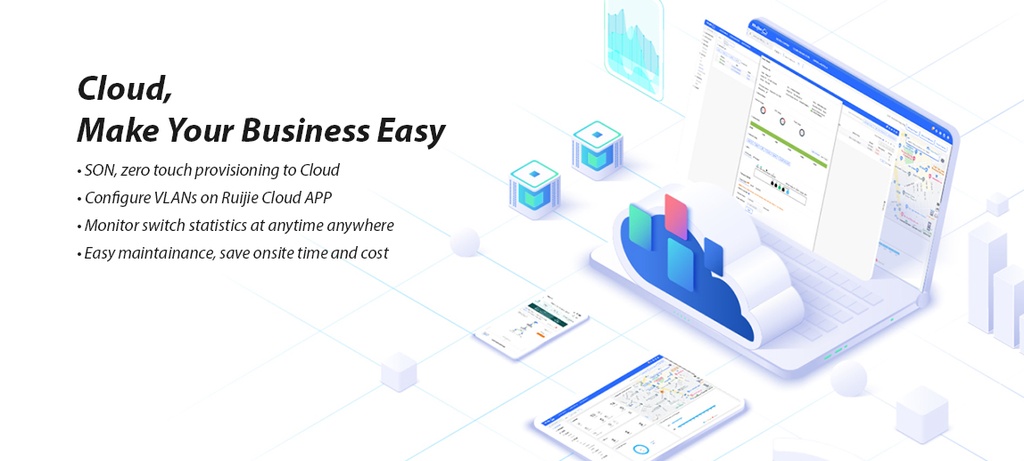 Reyee RG-ES210GS-P 10×1G 8×PoE+ 120W 1×SFP Smart Switch