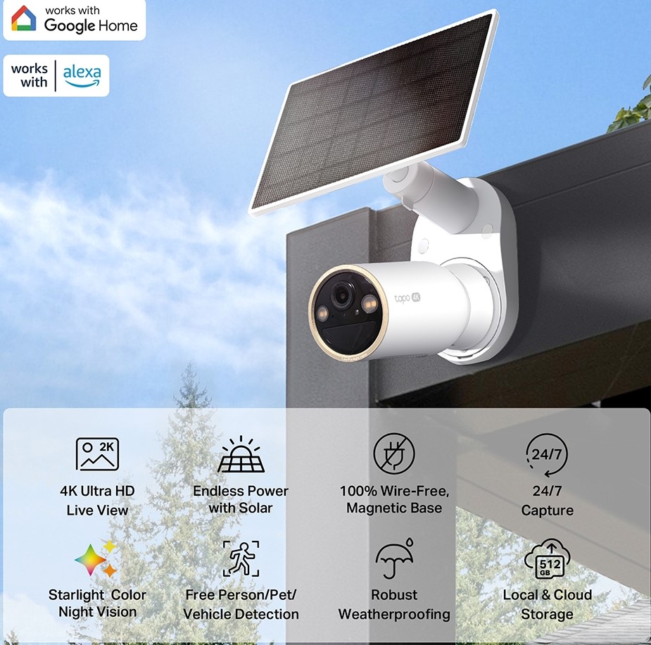 TP‑Link Tapo C460 Kit | 4K Solar Security Camera