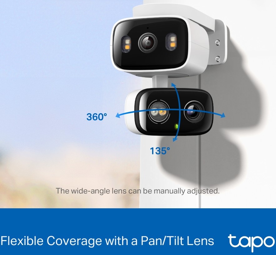 TP‑Link Tapo C246D | 3K Dual Lens Pan/Tilt Camera