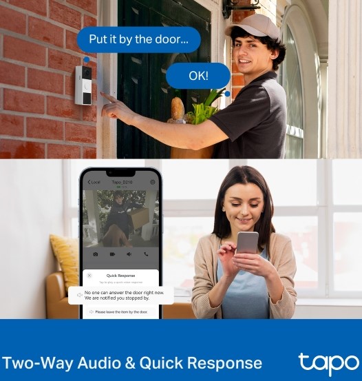 TP‑Link Tapo D210 | 2K Battery Video Doorbell