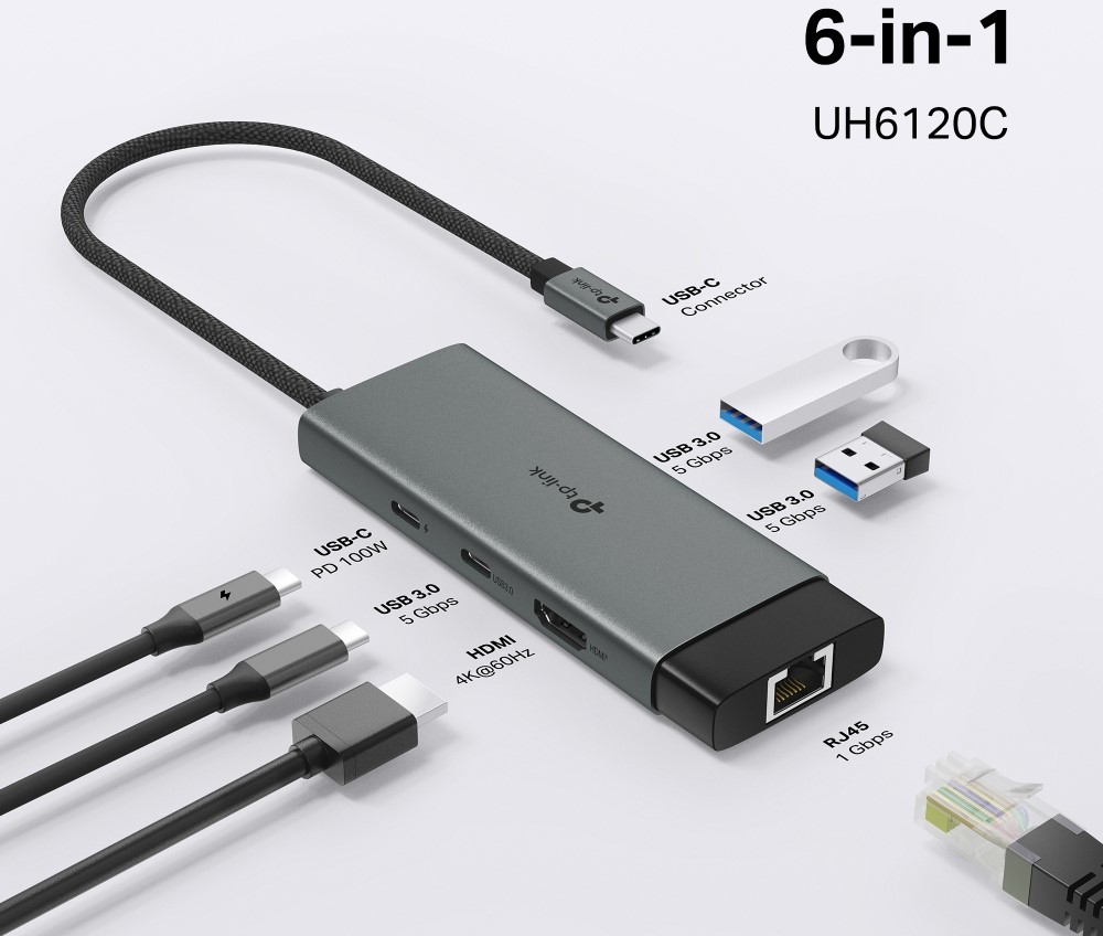 TP‑Link UH6120C | USB‑C 6‑Port Hub