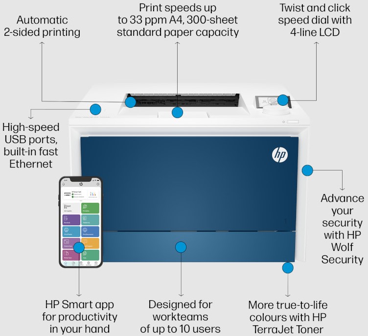 HP 4RA89A | Color LaserJet Pro 4203dn Printer