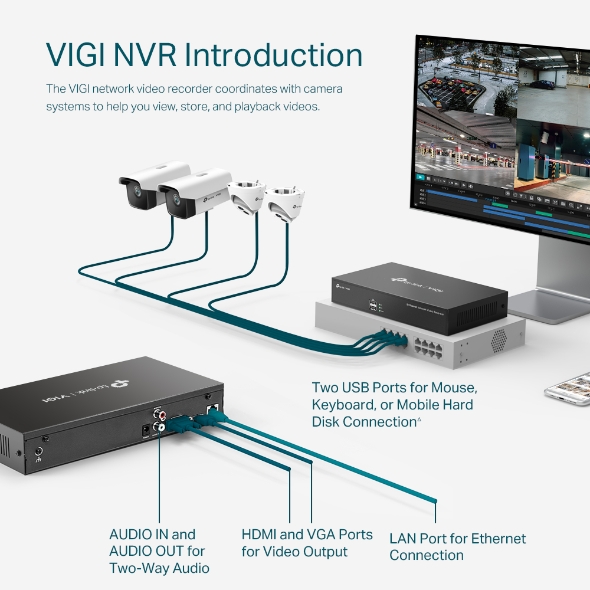 TP‑Link VIGI NVR1008H 8Ch Network Video Recorder  