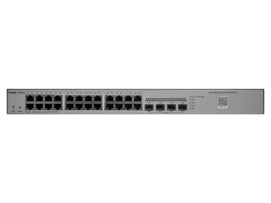 Reyee 24 Port Gigabit 4SFP Layer 2+ Smart Managed Switch | RG-NBS3100-24GT4SFP-V2