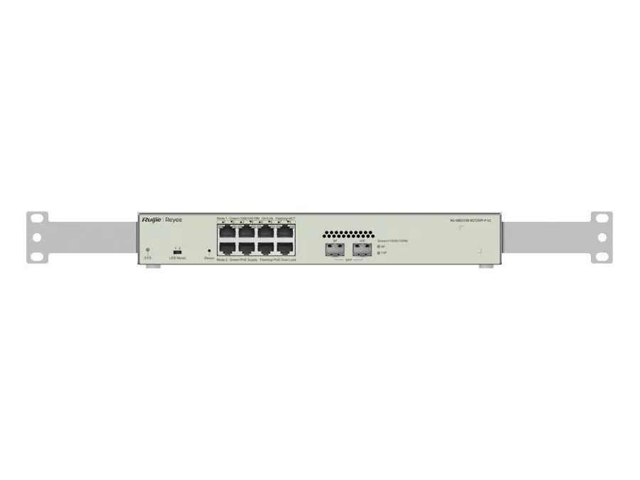 Reyee 8 Port Gigabit PoE 125W 2SFP Layer 2+ Smart Managed Switch | RG-NBS3100-8GT2SFP-P-V2