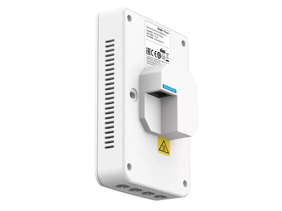 Reyee Dual Band WiFi 5 1300Mbps 5 Port Gigabit Mesh In-Wall AP | RG-RAP1200(P) 