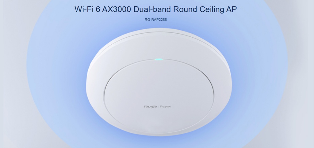 Reyee Dual Band WiFi 6 3000Mbps Gigabit Ceiling Mount AP | RG-RAP2266