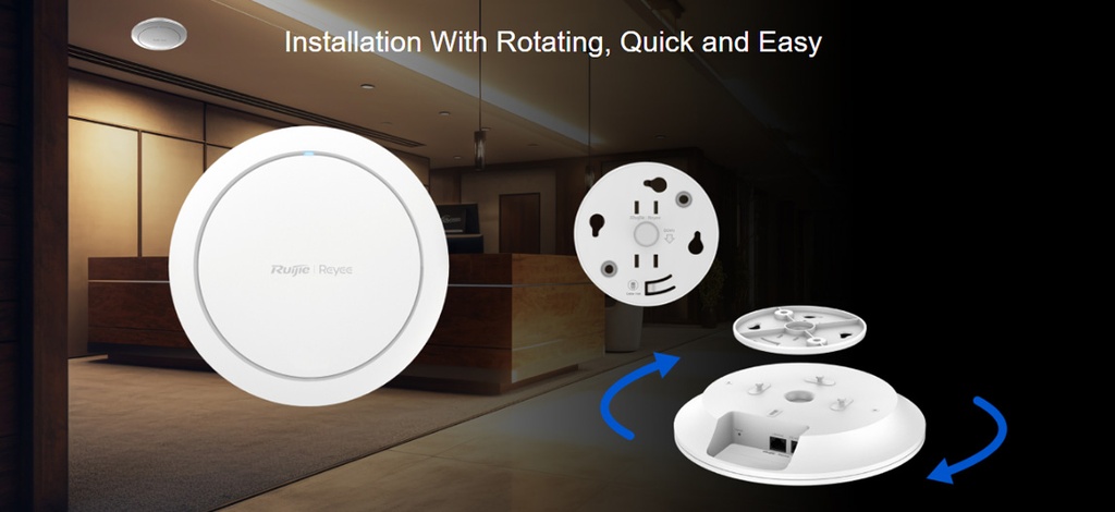 Reyee Dual Band WiFi 6 3000Mbps Gigabit Ceiling Mount AP | RG-RAP2266