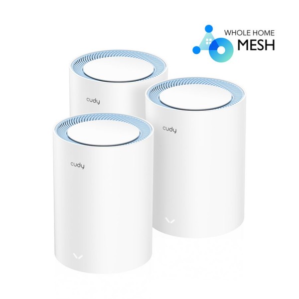 Cudy Dual Band WiFi 5 1200Mbps Fast Ethernet Mesh 3 Pack | M1200 (3-Pack)