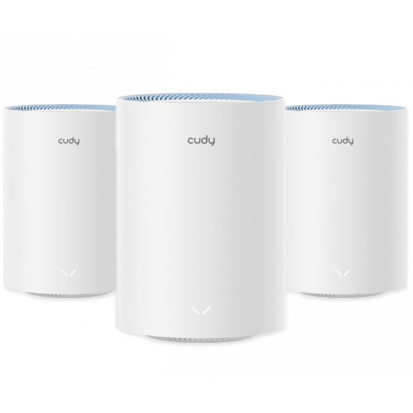 Cudy Dual Band WiFi 5 1200Mbps Fast Ethernet Mesh 3 Pack | M1200 (3-Pack)