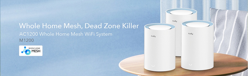 Cudy Dual Band WiFi 5 1200Mbps Fast Ethernet Mesh 3 Pack | M1200 (3-Pack)