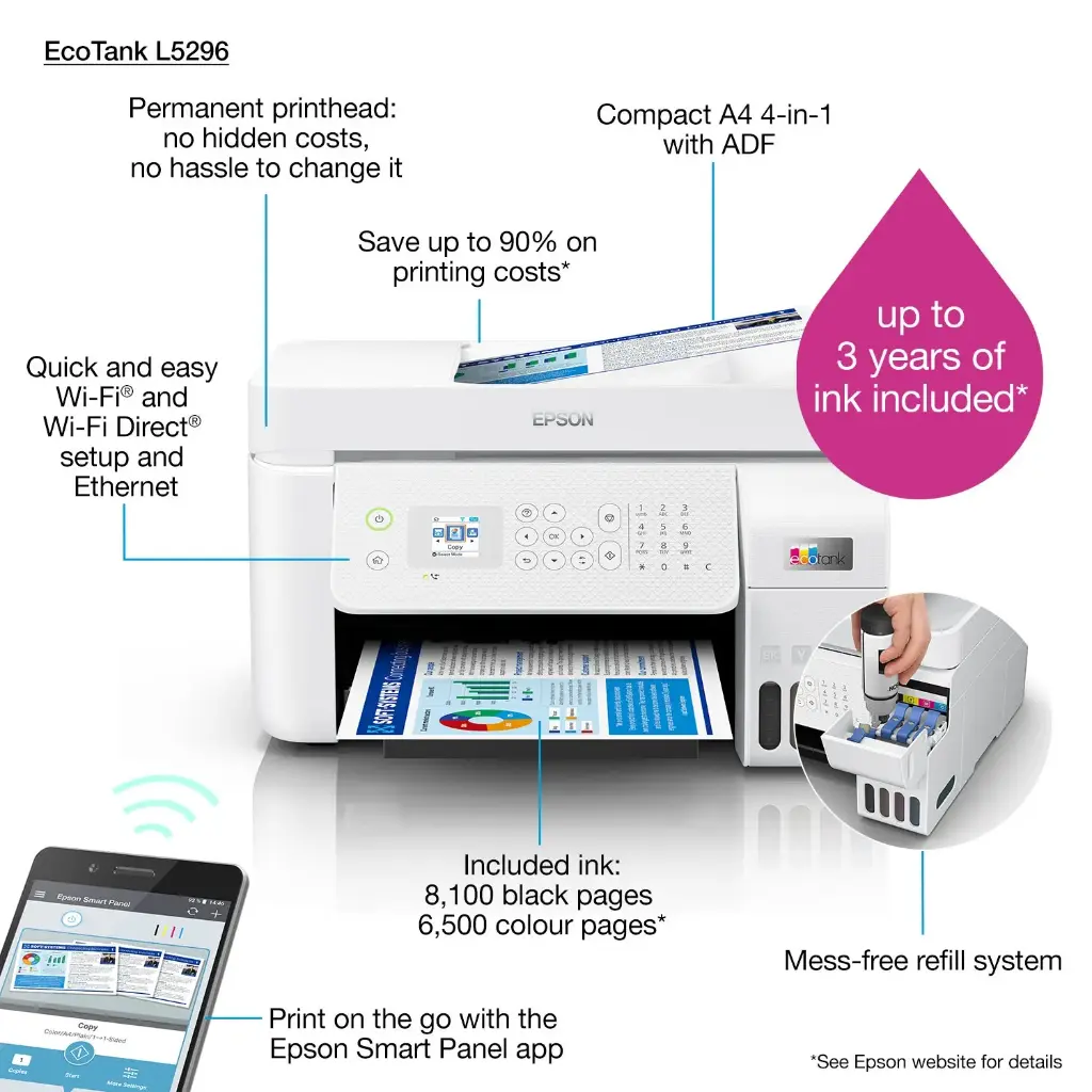 Epson EcoTank L5296 Office ink tank printer | C11CJ65406SA