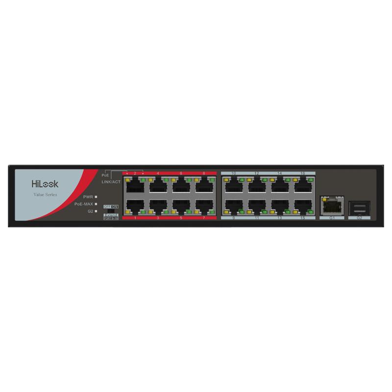 HiLook16 Port Fast Ethernet Unmanaged POE Switch | NS-0318P-130(B) 