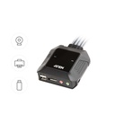 Aten USB 2-Port DisplayPort Cable With Remote Port Selector KVM Switch