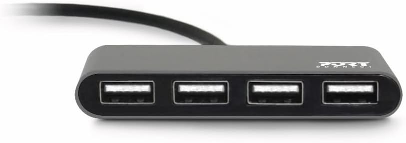PORT Designs 4 PORT HUB - USB2.0 AND TYPE-C - GREY 