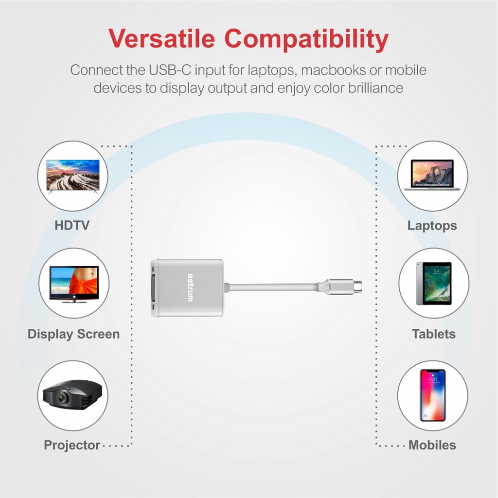 DA670 Full HD USB-C to VGA Adapter