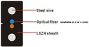 UltraLAN Fiber Bow Type Drop Cable (Black) - 4 Core