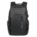 LB210 15″ PU + Nylon Laptop Backpack with USB – Black