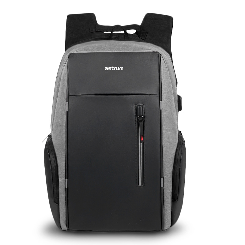 Astrum LB210 15″ PU + Nylon Laptop Backpack with USB – Grey