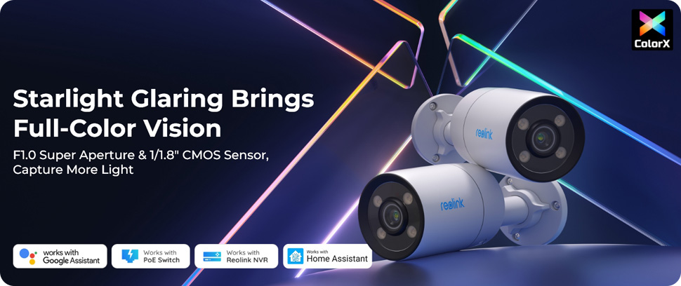 Reolink CX410 ColorX 2K 4MP PoE IP Camera with True Full-Color Night Vision