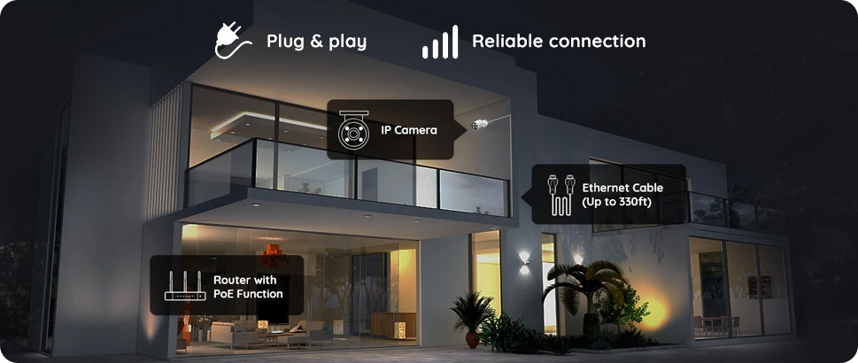 Reolink CX410 ColorX 2K 4MP PoE IP Camera with True Full-Color Night Vision