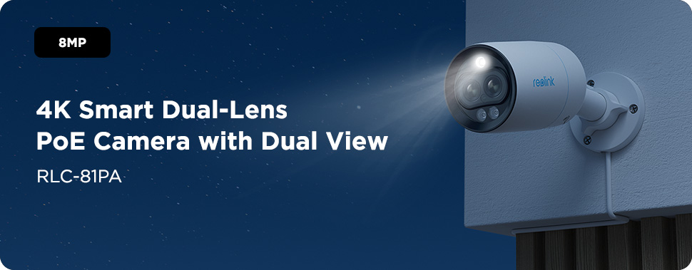 Reolink RLC-811A 4K Smart PoE Camera with Spotlight & Color Night Vision