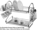 Casey 2 Layer 40cm Stainless Steel Medium Dish Rack