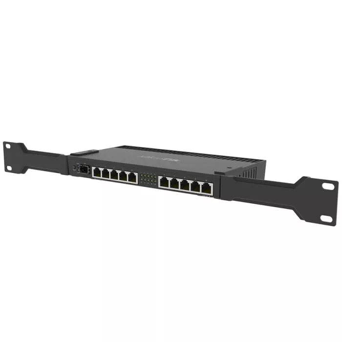 MikroTik 10 Port Gigabit 1SFP+ 4 Core L5 Rack-Mount Router | RB4011iGS+RM