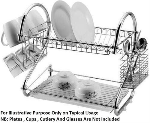 Casey 2 Layer 40cm Stainless Steel Medium Dish Rack