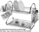 Casey 2 Layer 40cm Stainless Steel Medium Dish Rack