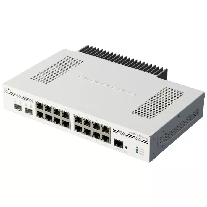 MikroTik Cloud Core 16 Port Gigabit 2SFP+ Passive Cooling Router | CCR2004-16G-2S+PC