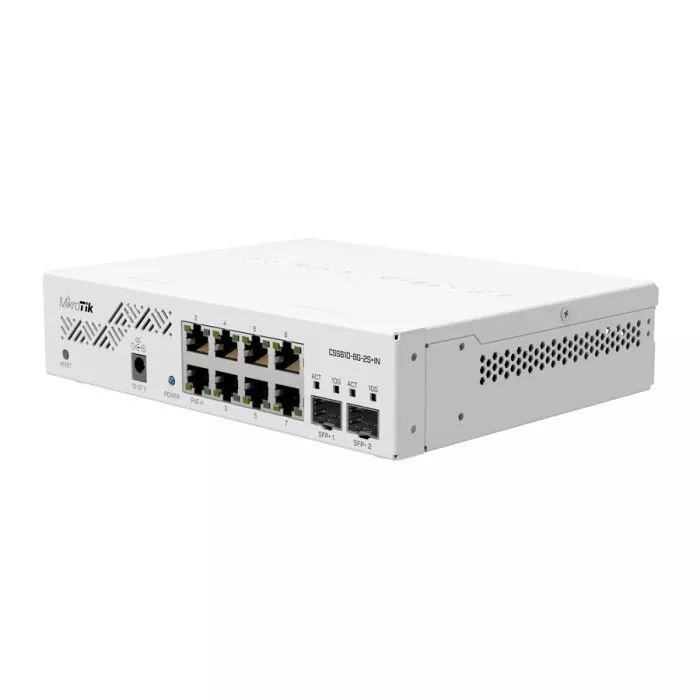 MikroTik SwOS Lite Cloud Smart Switch 8 Port Gigabit 2SFP+ PoE Input | CSS610-8G-2S+IN
