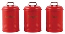 Totally 4pc Bread Bin Combo Color Red 