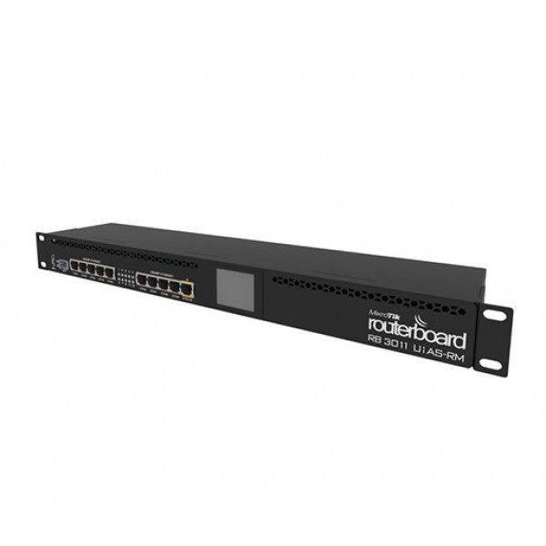 MikroTik 10 Port Gigabit 1SFP+ 4 Core L5 Rack-Mount Router | RB4011iGS+RM
