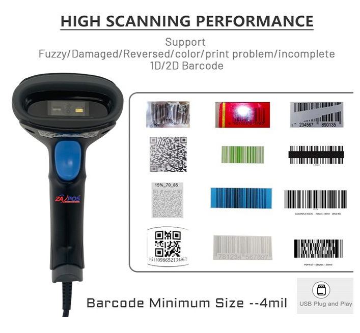 Postron 2D High HD Barcode Scanner | ZAS2D002