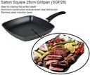 Salton 28cm Square Non Stick Grill Pan