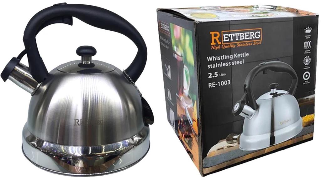 Rettberg 2.5L Stainless Steel Whistling Stove Top Kettle