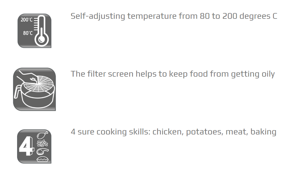 Tefal Easy Air fryer Classic Plus 1.2kg | EY201D15