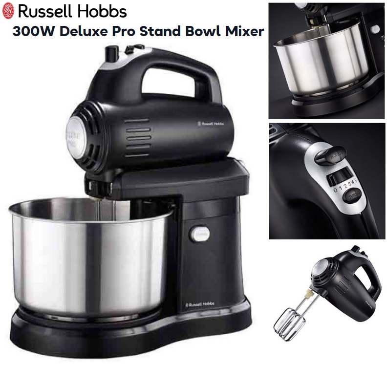 Russell Hobbs Deluxe Pro Stand Bowl Hand Mixer | RHSBM40