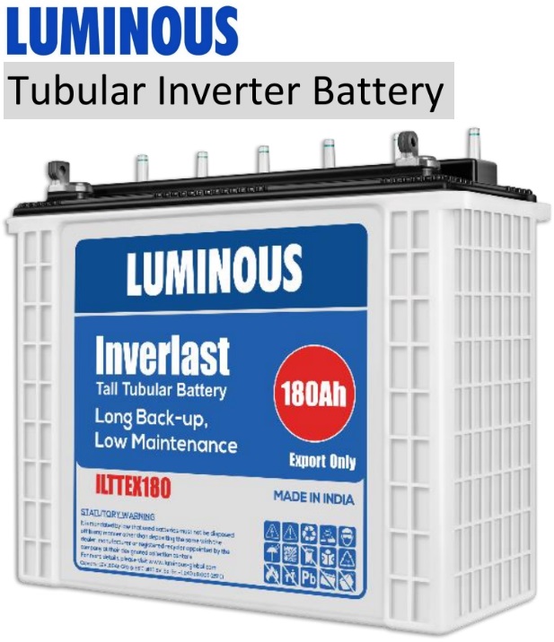 Solarix Luminous 12V 180AH Flooded Tall Tubular Battery | ILTTEX180